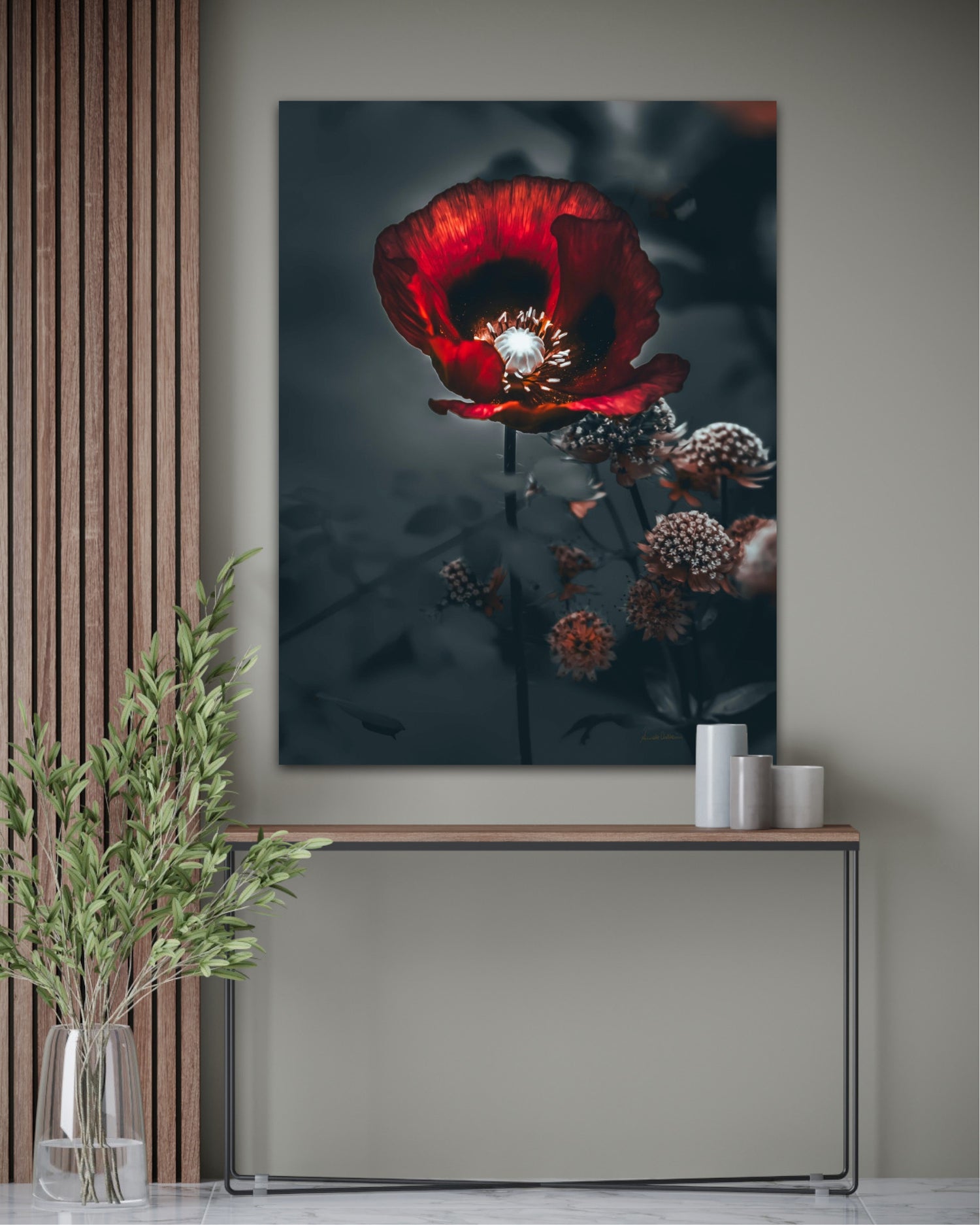 Røde valmue og humler