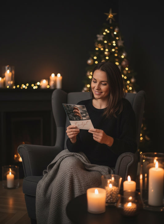 Julekort 4- Pakke med 10 enkle julekort (tosidig, standardkonvolutter)